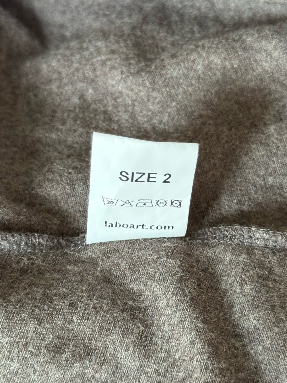 Labo Art - Wool Taupe Knit Coord Set Long Sleeve Sweater Top and Maxi Skirt - Picture 14 of 14